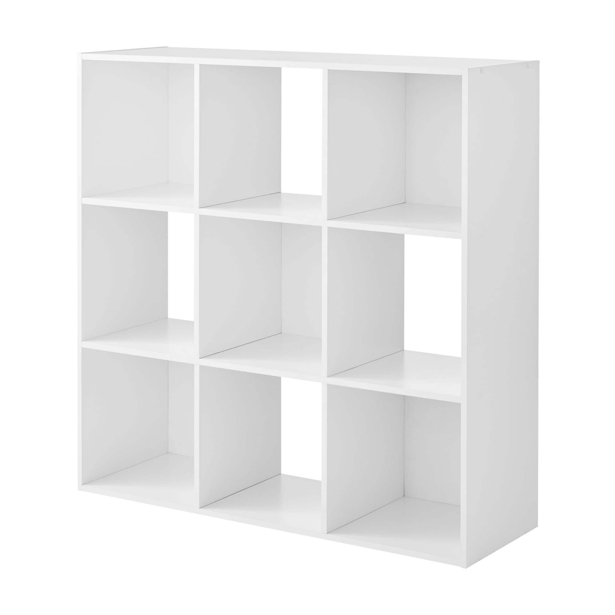 11" 9-Cube Storage Organizer Top panel and 2 middle shelves support up to 22 lbs each; bottom panel supports up to 33 lbs