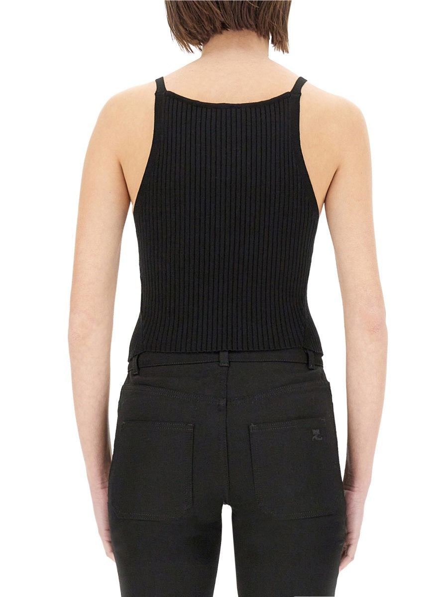 Courreges Women Ribbed Tank Top