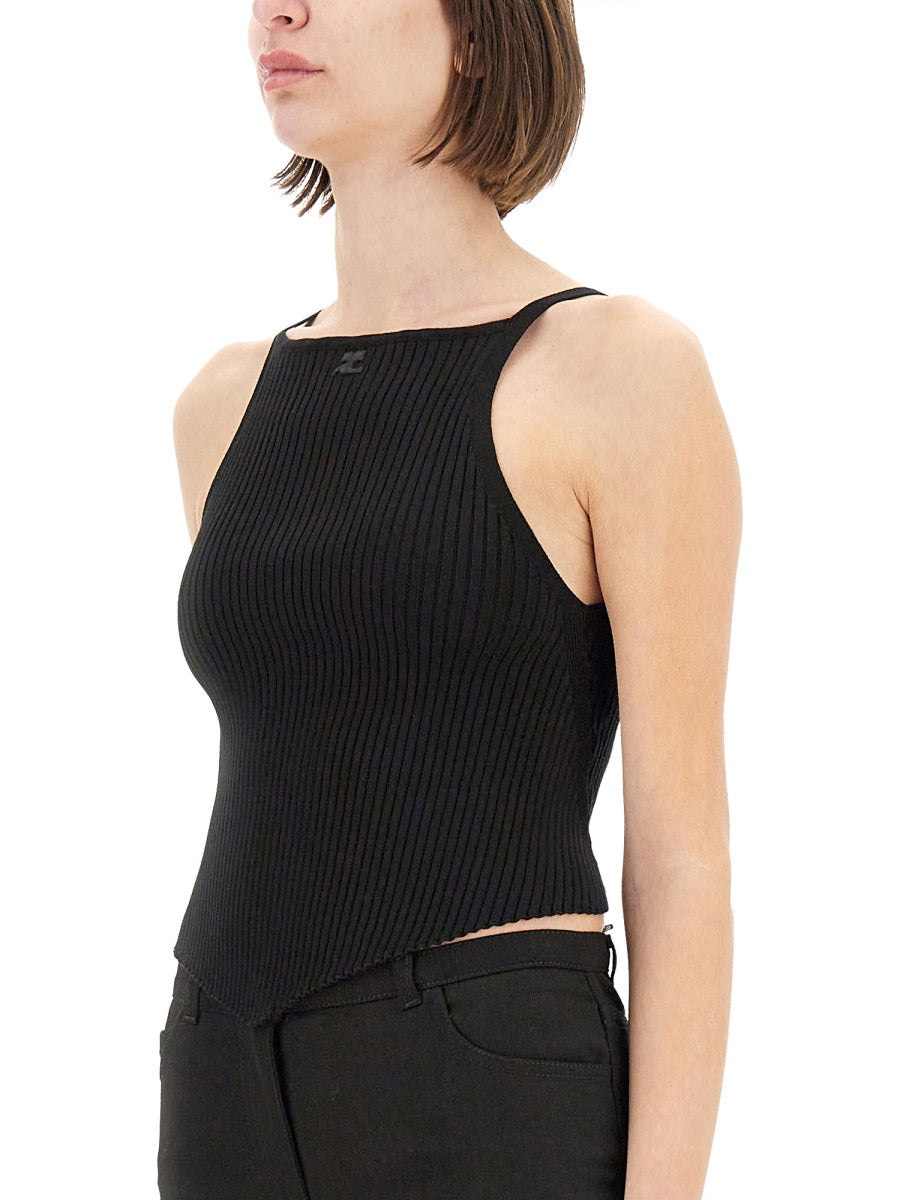 Courreges Women Ribbed Tank Top