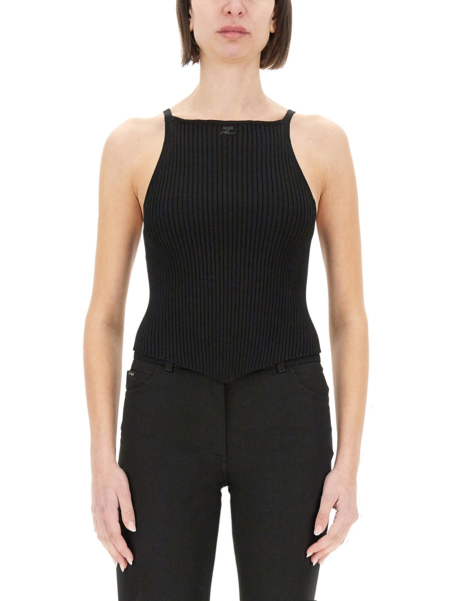 Courreges Women Ribbed Tank Top