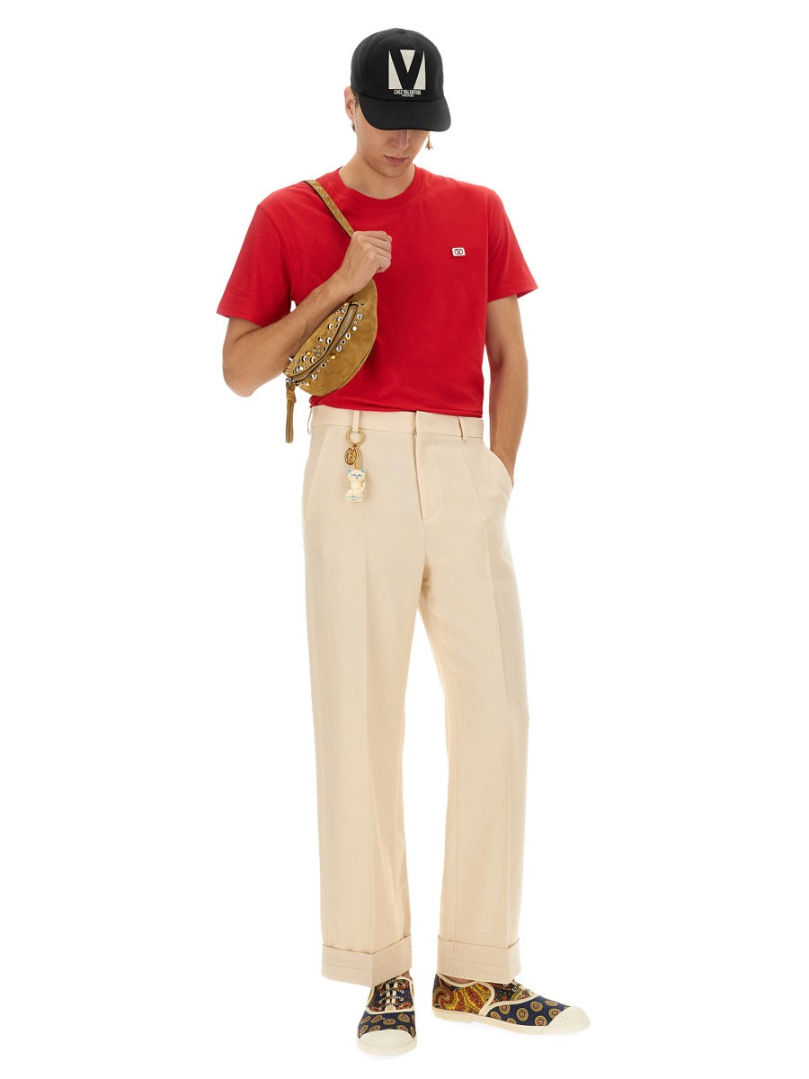 Valentino Men T-Shirt With Signature Vlogo