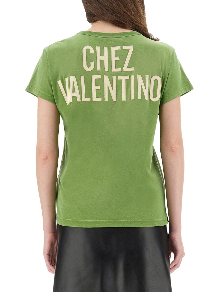 Valentino Women Printed Cotton T-Shirt