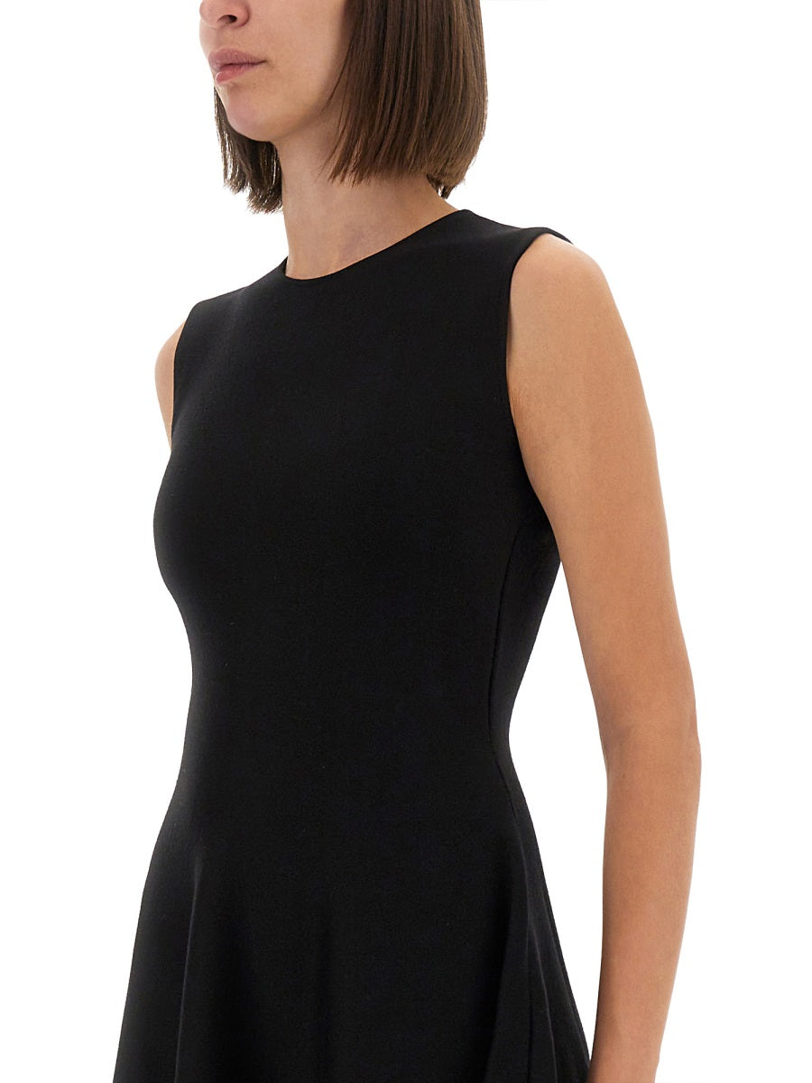 Alexander Mcqueen Women Asymmetrical Dress With Lace Detailing