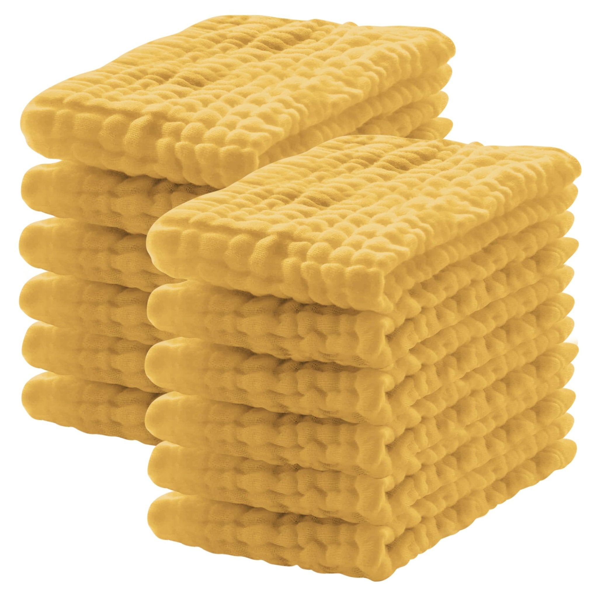 12 Pack Muslin Burp Cloths 100% Cotton Muslin Cloths Large 20''x10'' Extra Soft and Absorbent Baby Burping Cloth - White