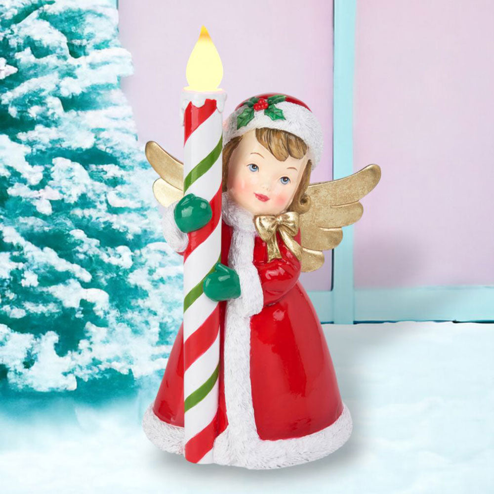 12" Vintage Girl w/Candle - NEW 2024 by December Diamonds