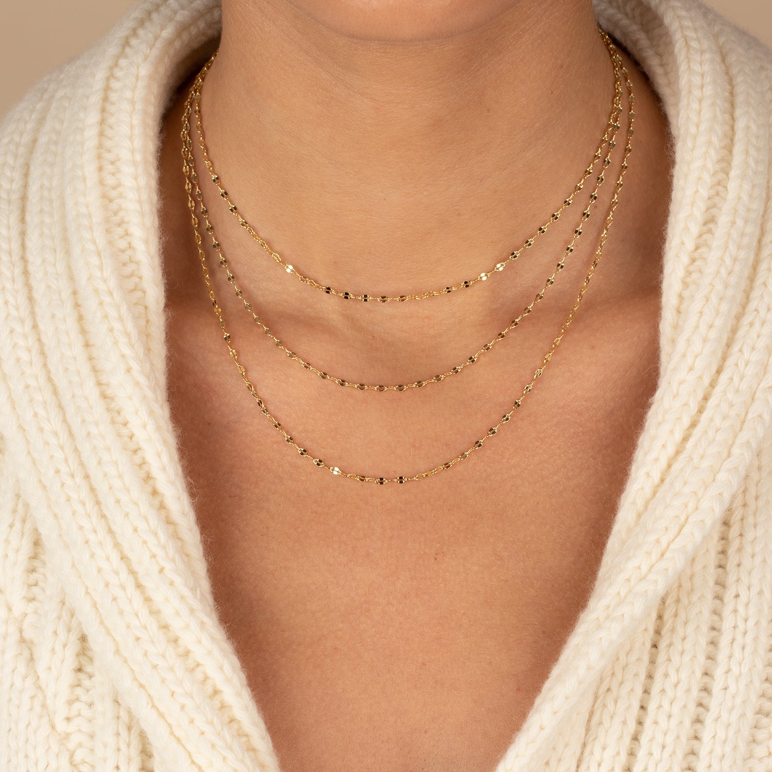 Shiny Baby Mariner Chain Necklace