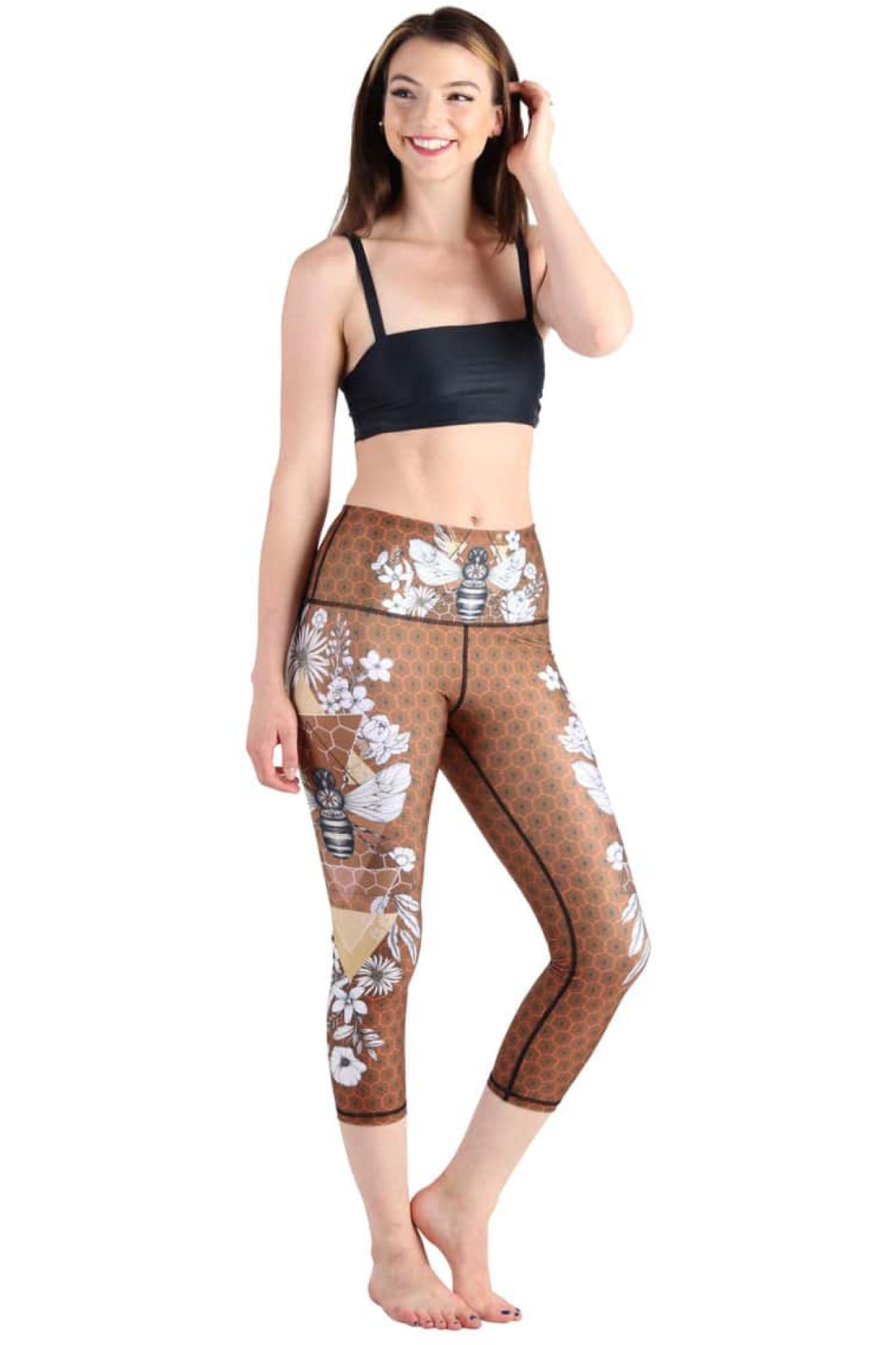 Yoga Democracy Leggings Beeloved Printed Yoga Crops