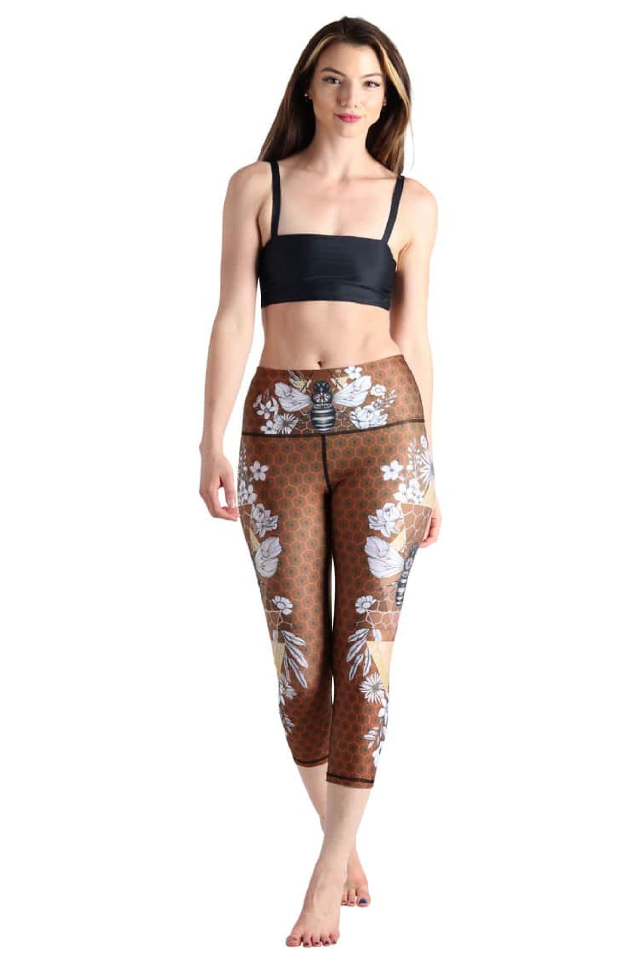 Yoga Democracy Leggings Beeloved Printed Yoga Crops