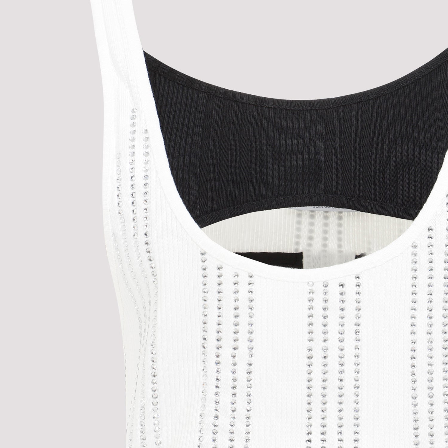 The Attico Flat Ribbed Jersey Tank Top Women