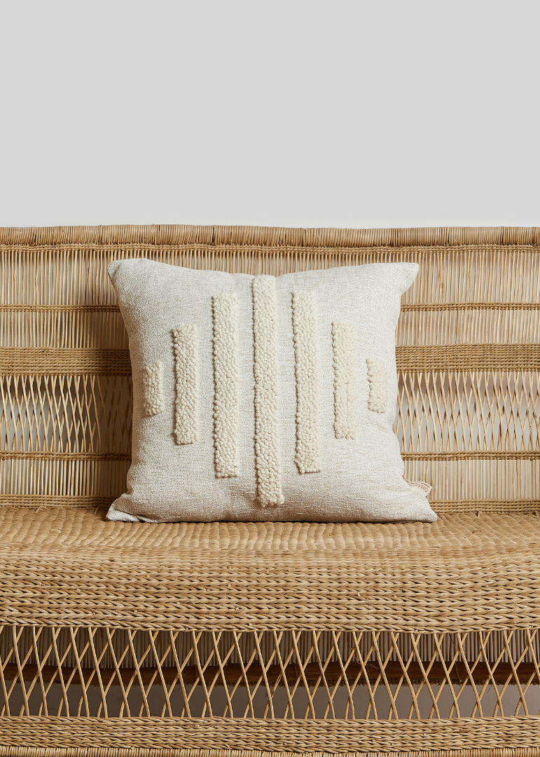 Slatted Diamond Throw Pillow