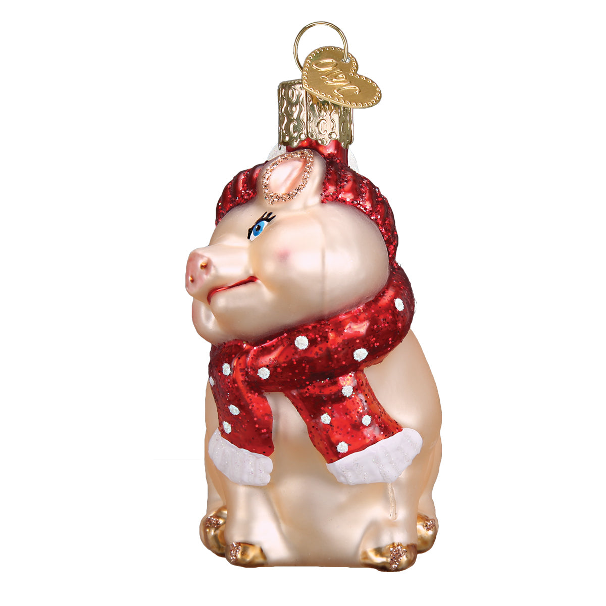 Snowy Pig Ornament