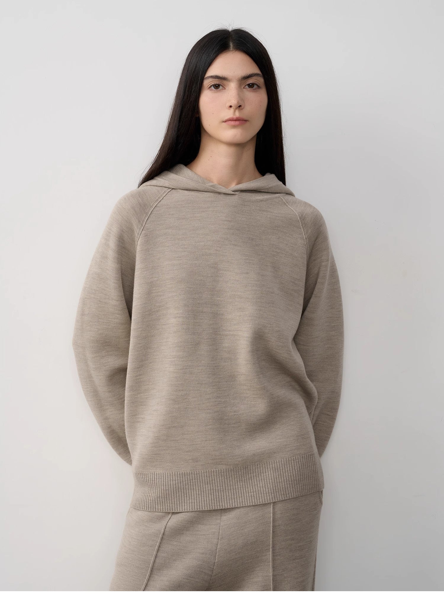 "Urban One" Wool Hooded Knit Outfit-7