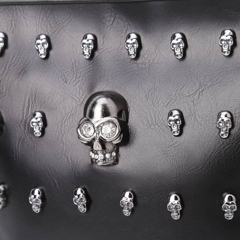Trendy shoulder Women bag with diamond skull