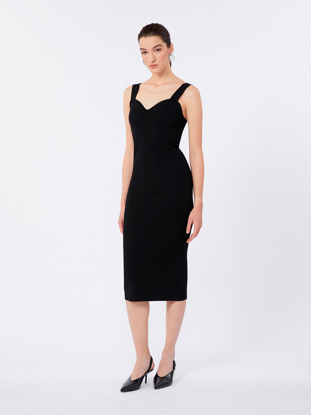 Max Mara Women Viscose Sheath Midi Dress