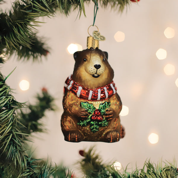 Merry Marmot Ornament