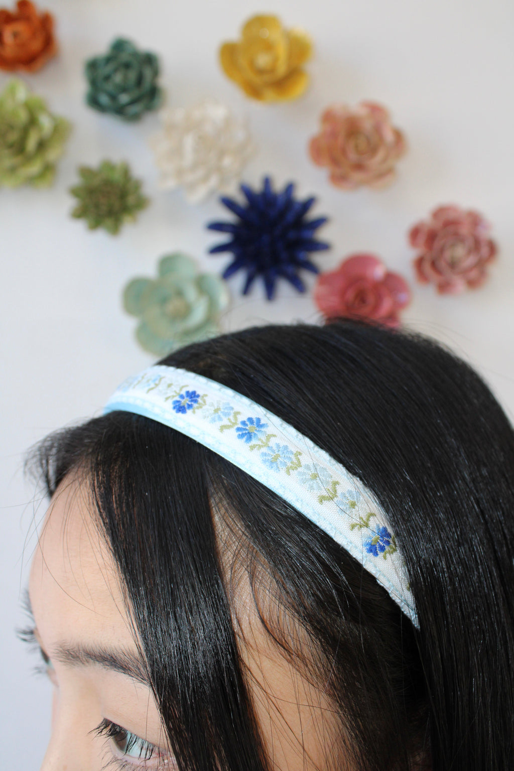 Jane's Blue Meadow Flowers Headband