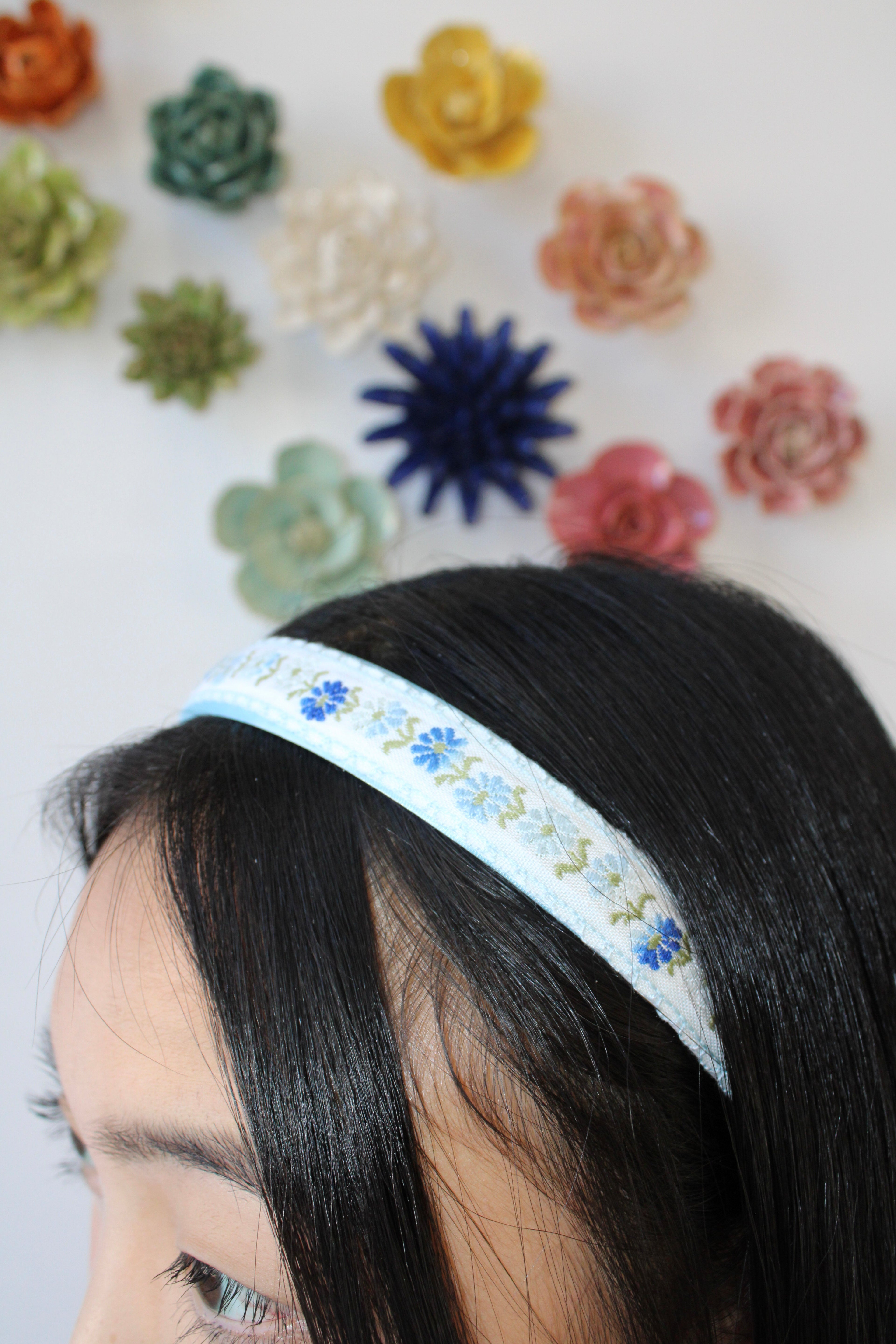 Jane's Blue Meadow Flowers Headband