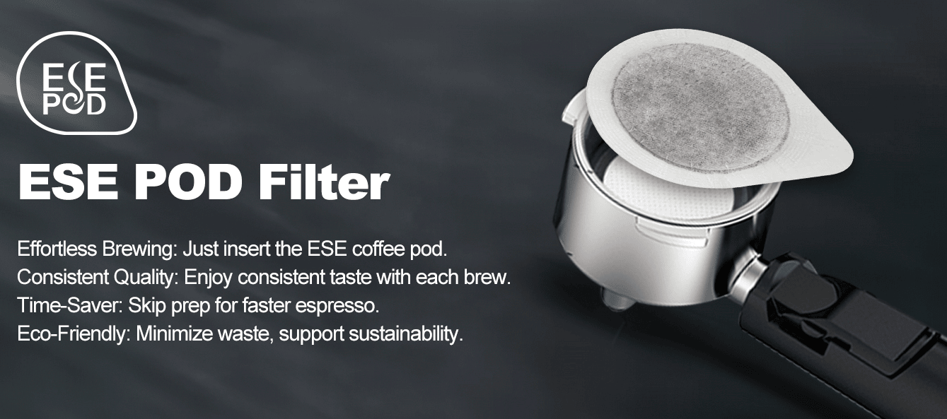 1350W Semi-automatic coffee machine 19Bar (ULKA) high pressure pump extraction 1 cup / 2 cup espresso machine 1.8L water tank capsule