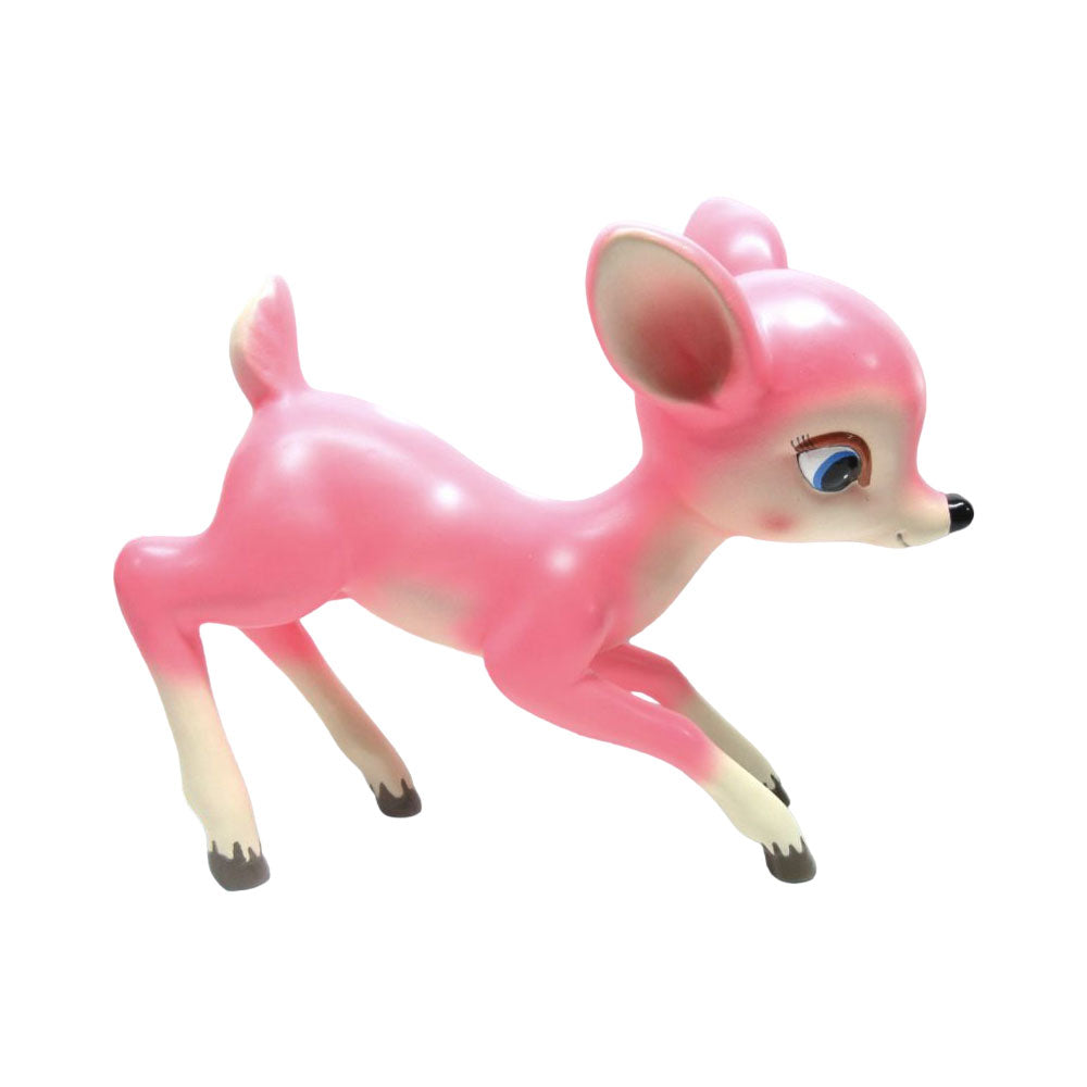 14" Pink Retro Playful Deer by December Diamonds