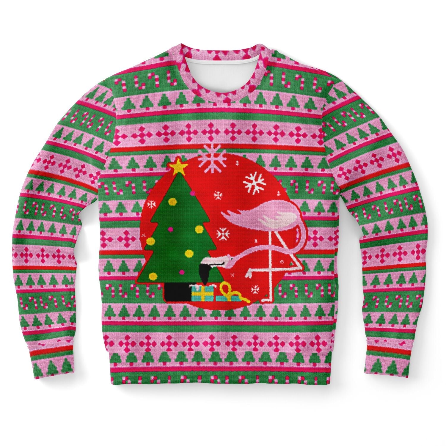 Awkward Flamingo Ugly Christmas Sweatshirt