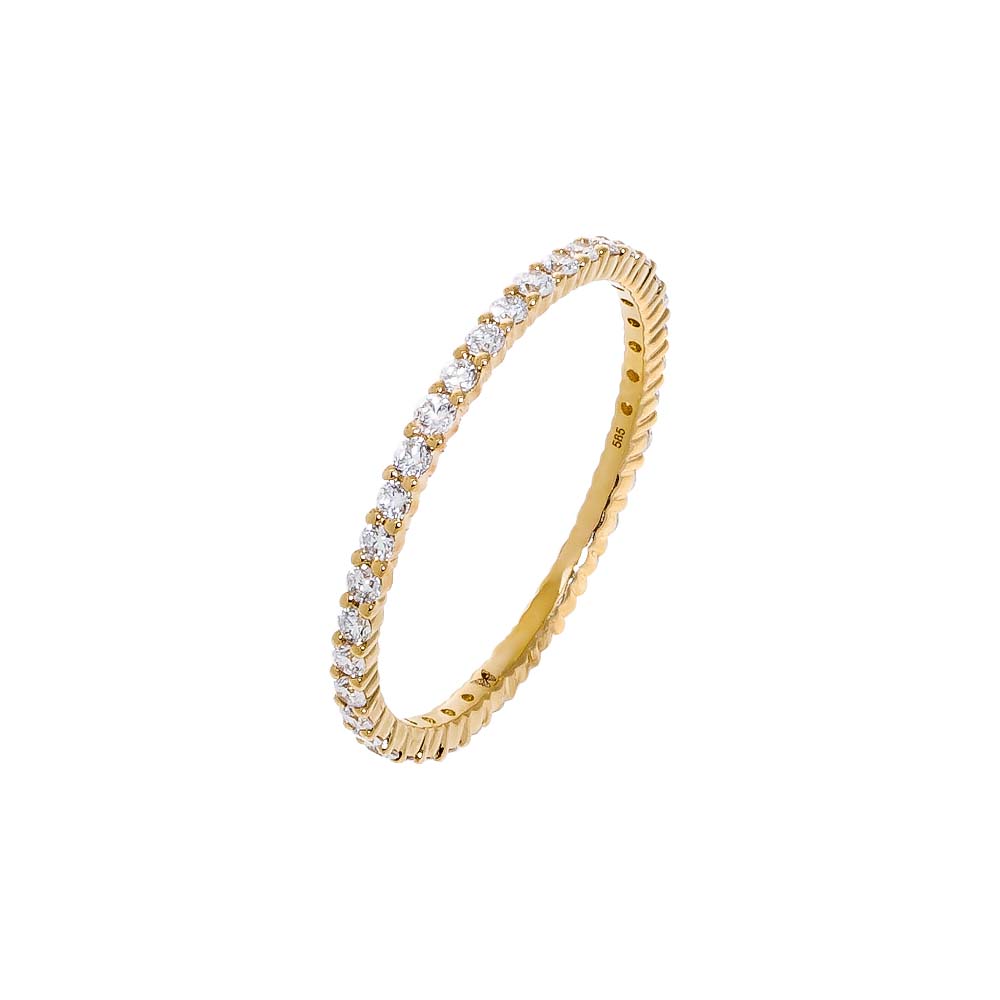  Lab Grown Diamond Round Eternity Band 14K - Adina's Jewels
