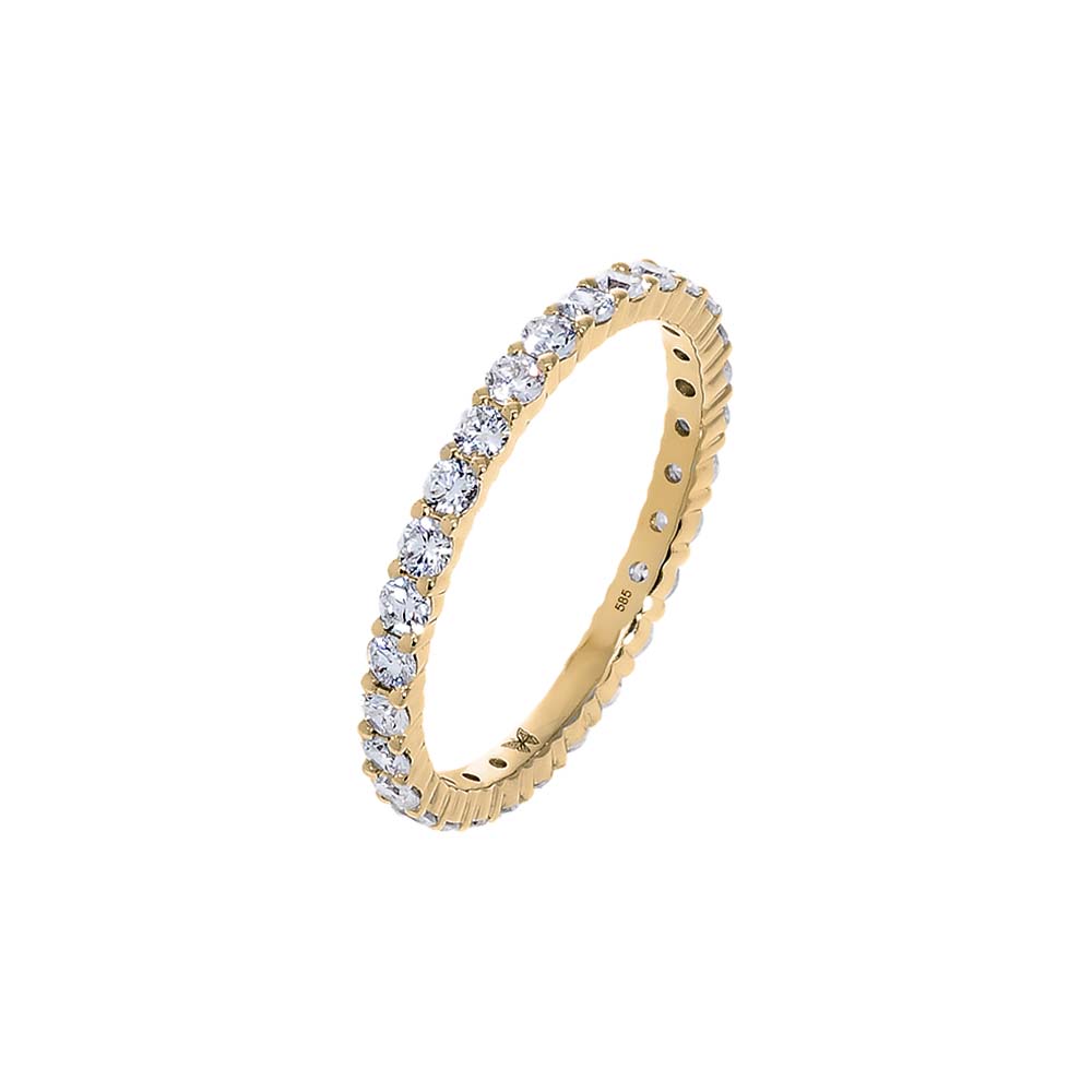 Lab Grown Diamond Round Eternity Band 14K - Adina's Jewels