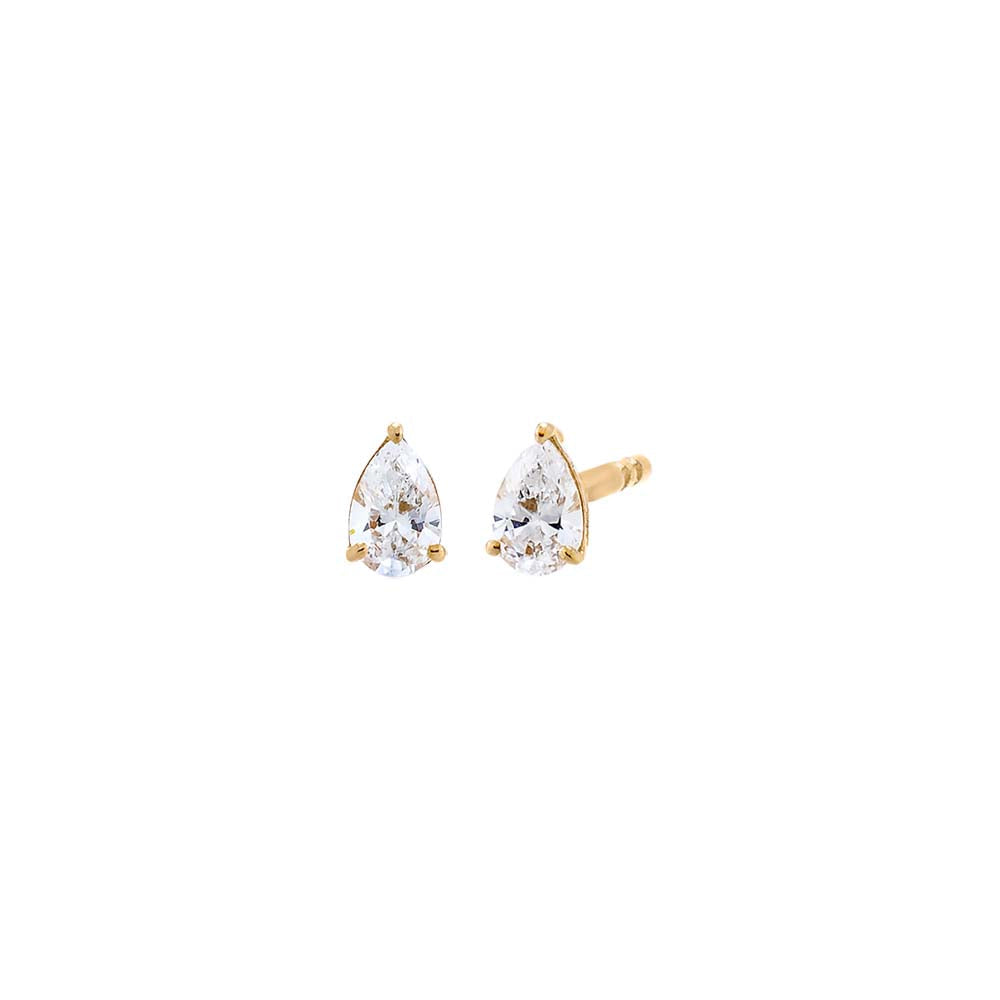  Lab Grown Diamond Pear Stud Earring 14K - Adina's Jewels