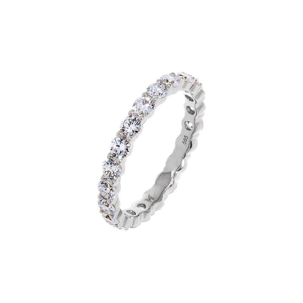  Lab Grown Diamond Round Eternity Band 14K - Adina's Jewels