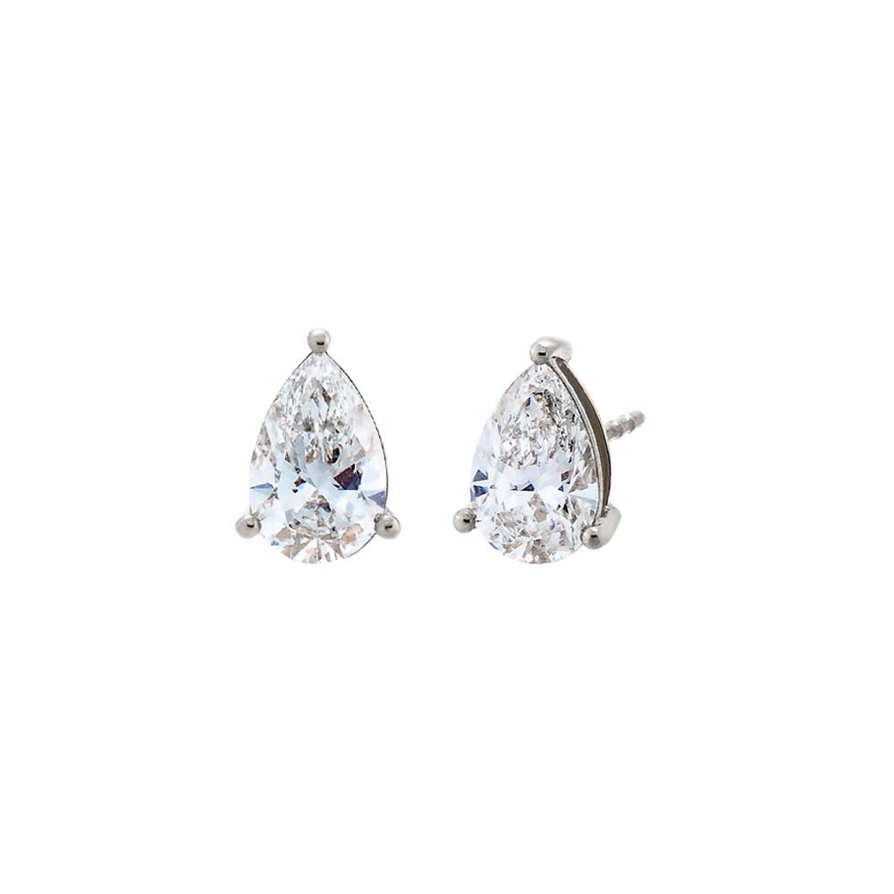 Lab Grown Diamond Pear Stud Earring 14K - Adina's Jewels