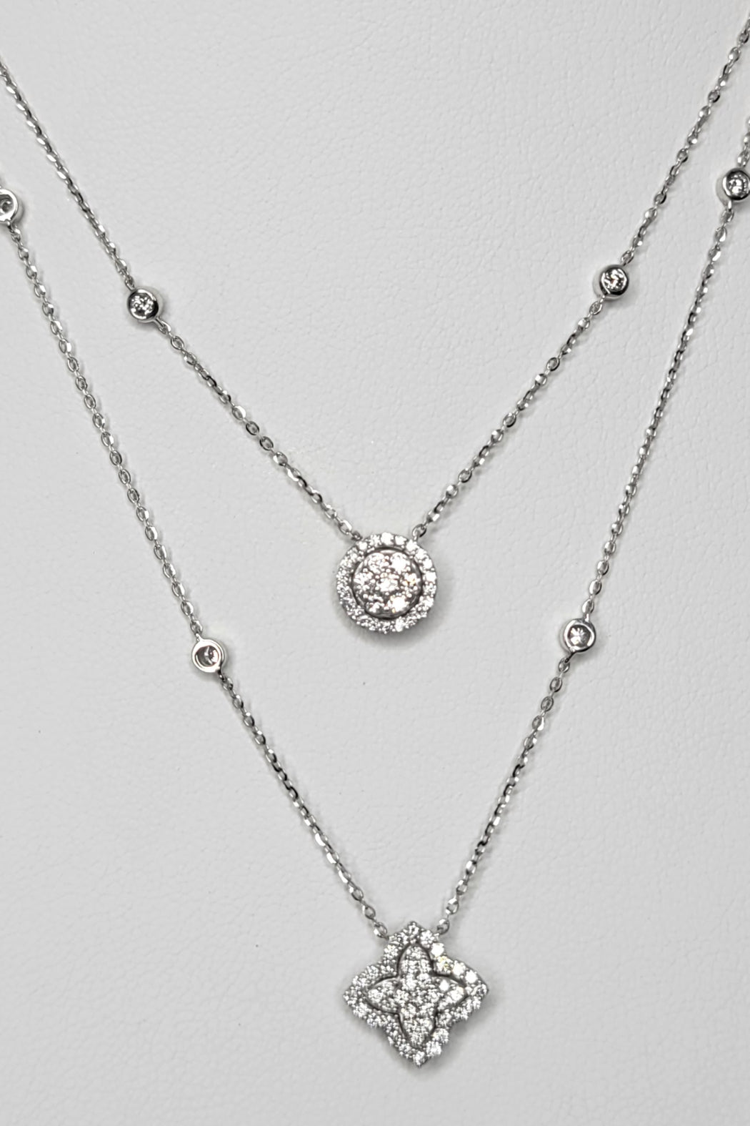 14kt White Gold Diamond Necklace