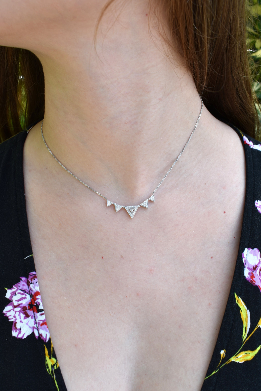 14kt W/Gold Diamond Necklace