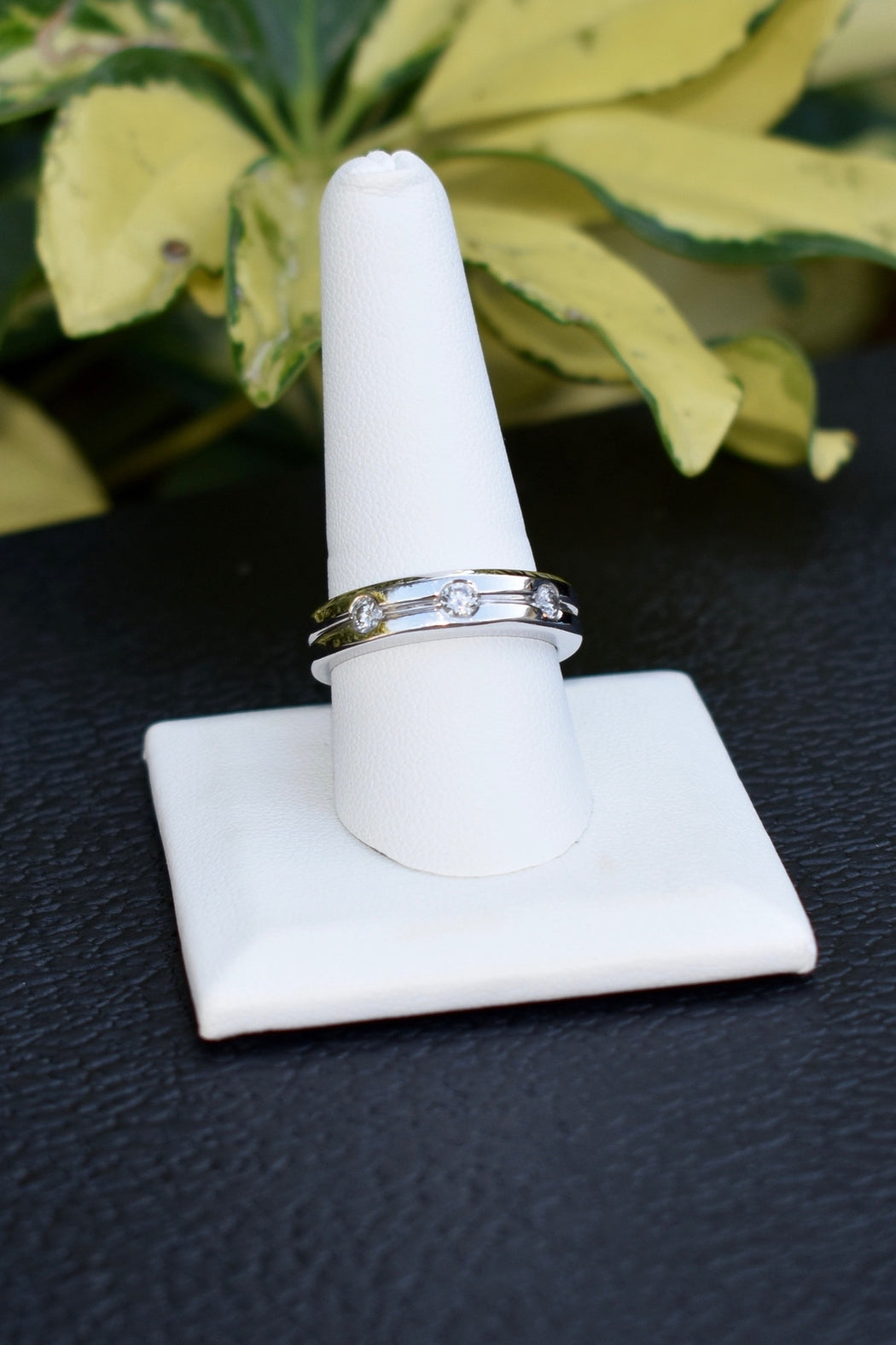 14kt White Gold Men's Diamond Ring