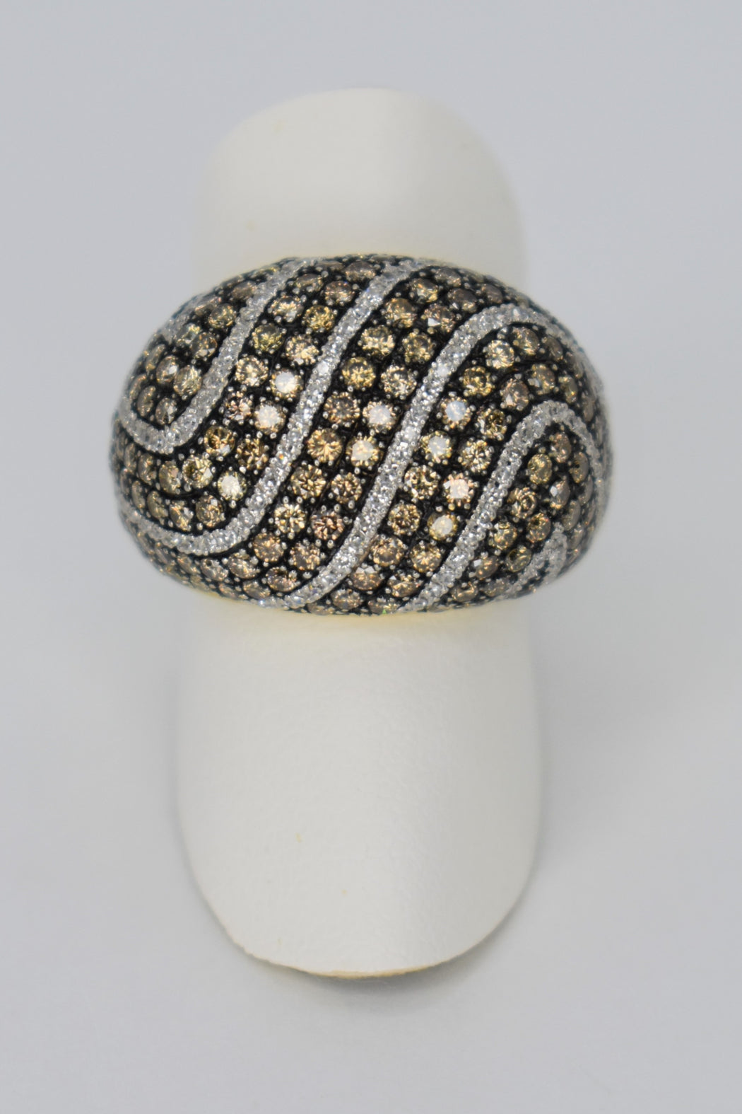 14kt Yellow Gold Chocolate & White Diamond Ring