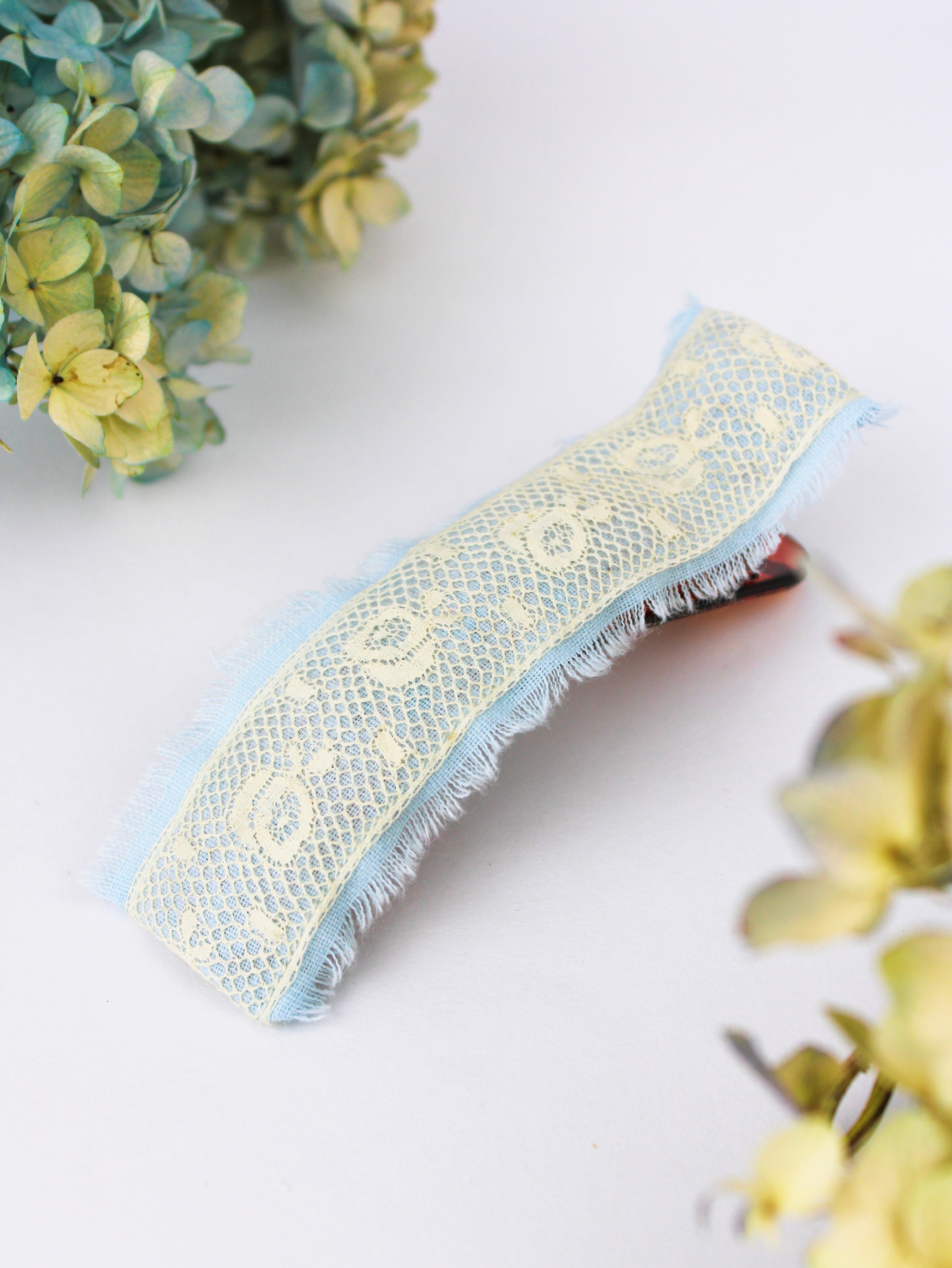 Clara Lace and Linen Hair Clip