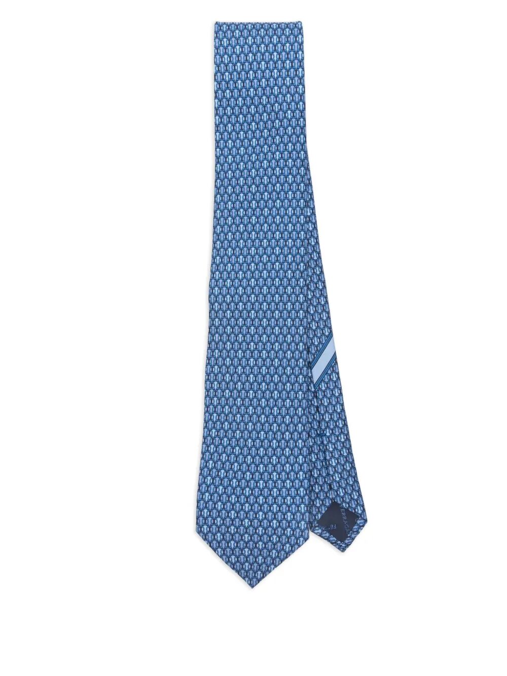 Ferragamo Men Argento Polka Dot Silk Tie