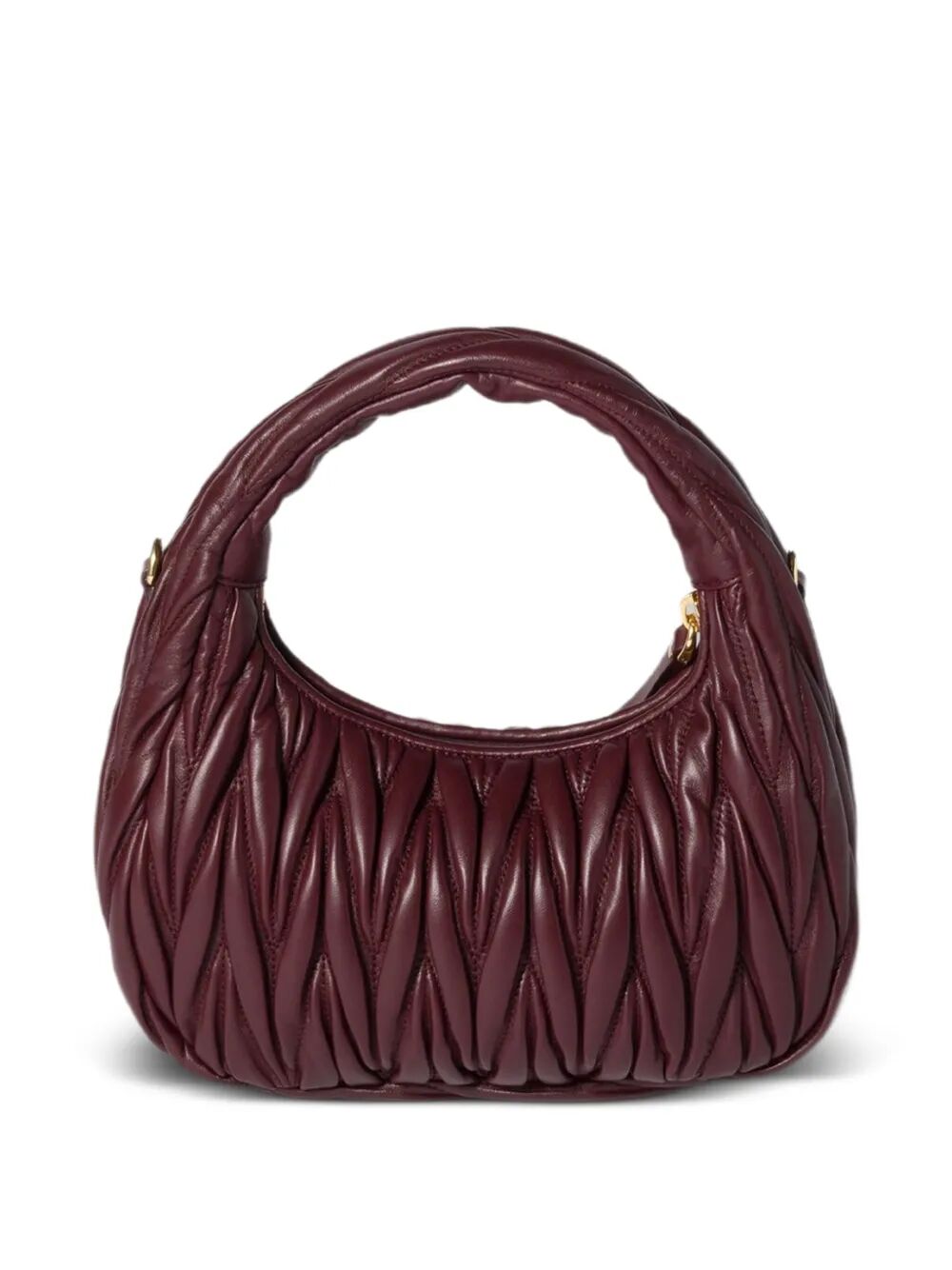 Miu Miu Women Wander Matelassé Nappa Leather Small Hobo Bag