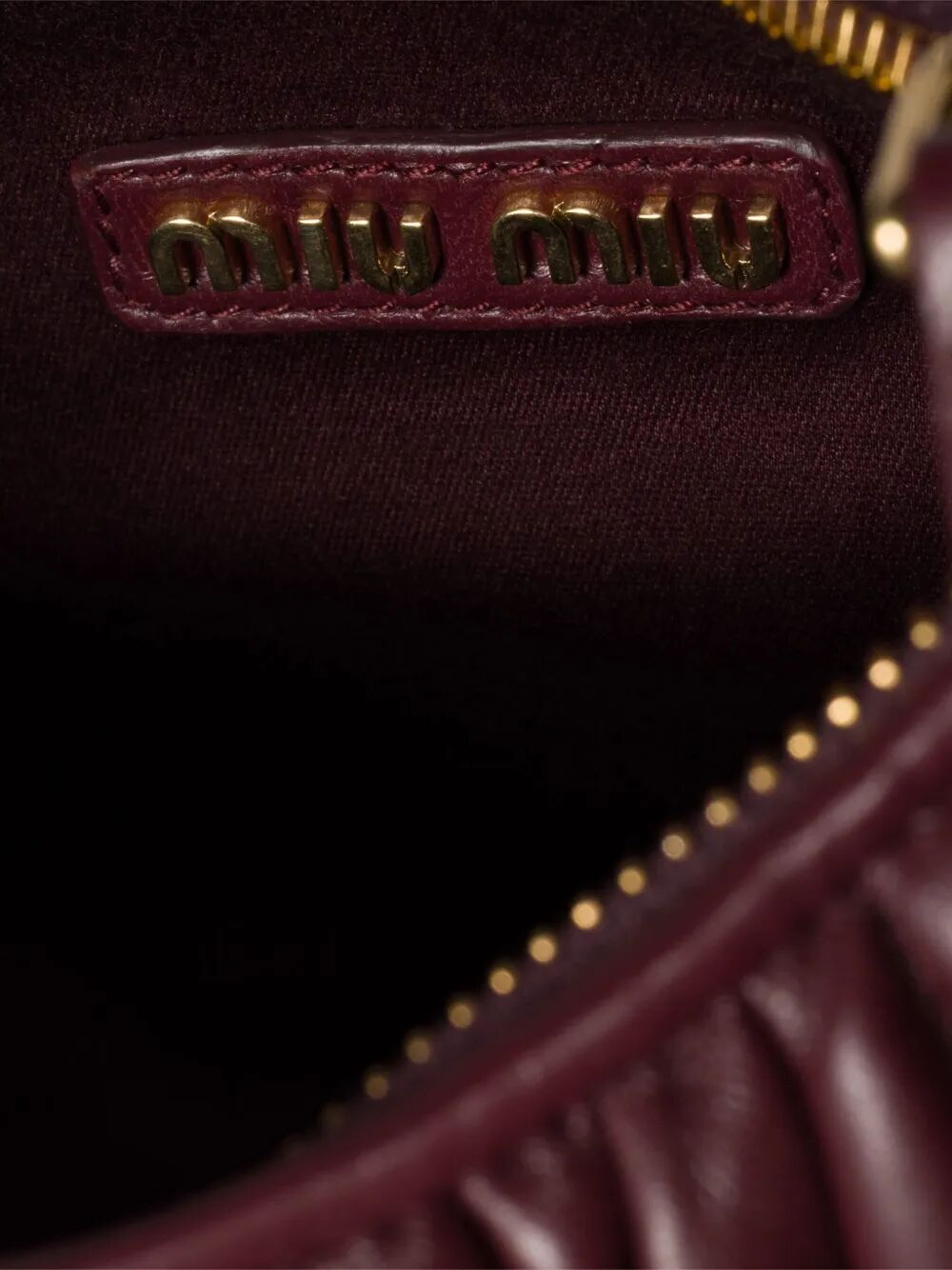 Miu Miu Women Wander Matelassé Nappa Leather Small Hobo Bag