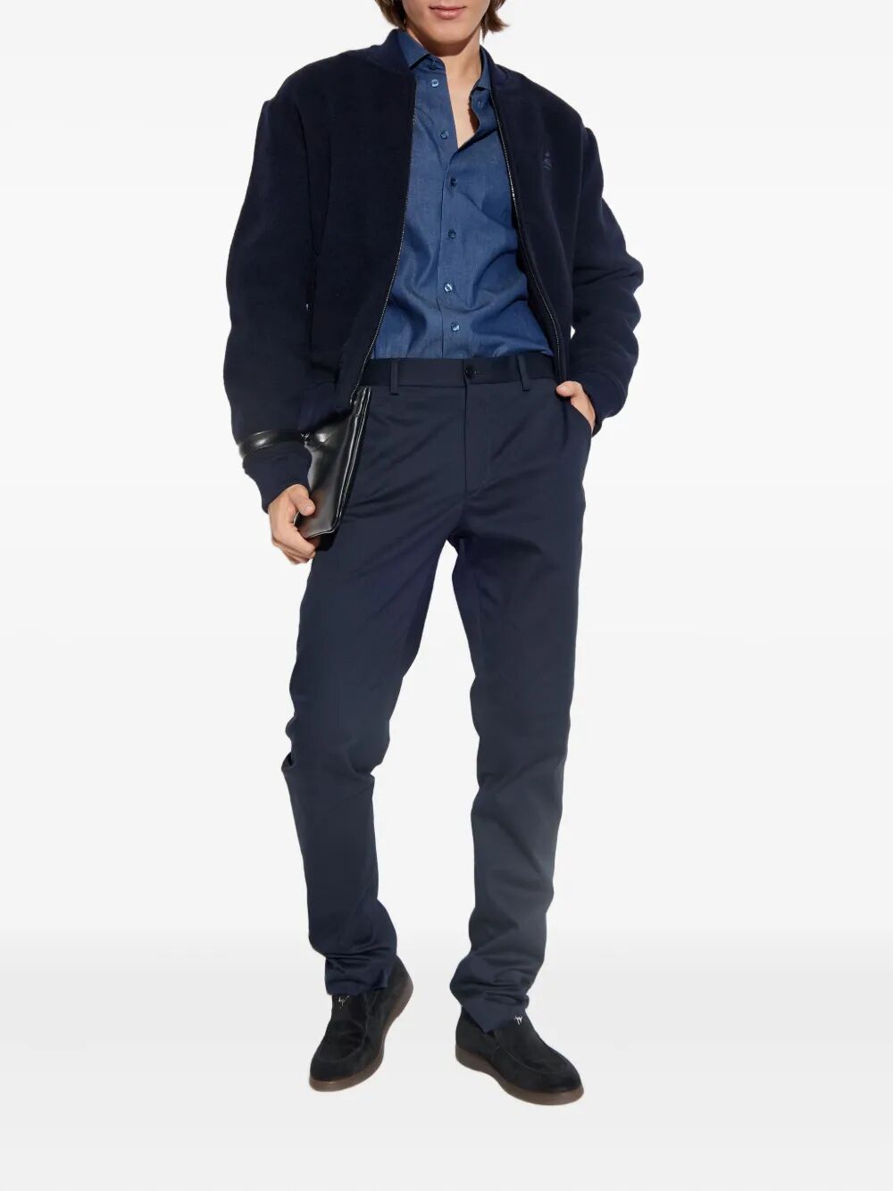 Etro Men Embroidered Logo Cotton Shirt