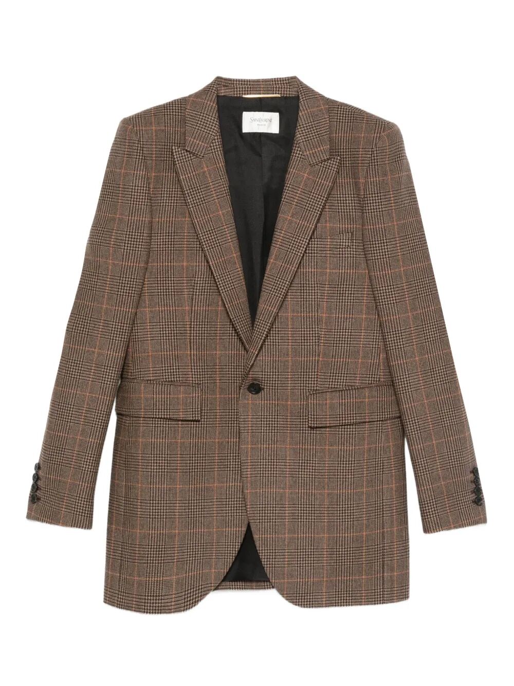 Saint Laurent Women Checked Single-Breasted Blazer