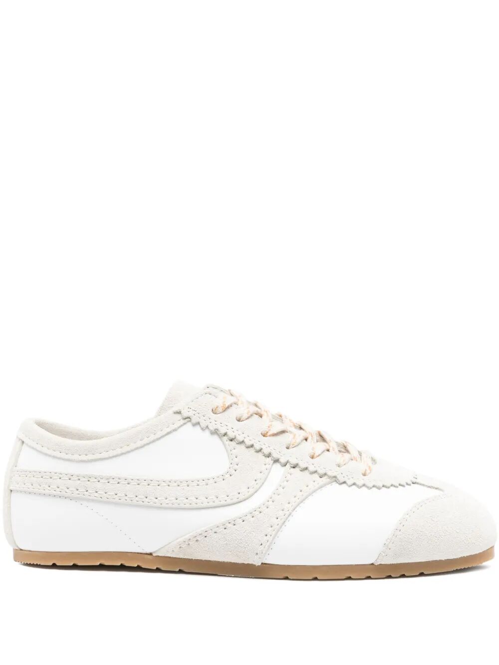 Dries Van Noten Women Leather Sneakers With Suede Inserts
