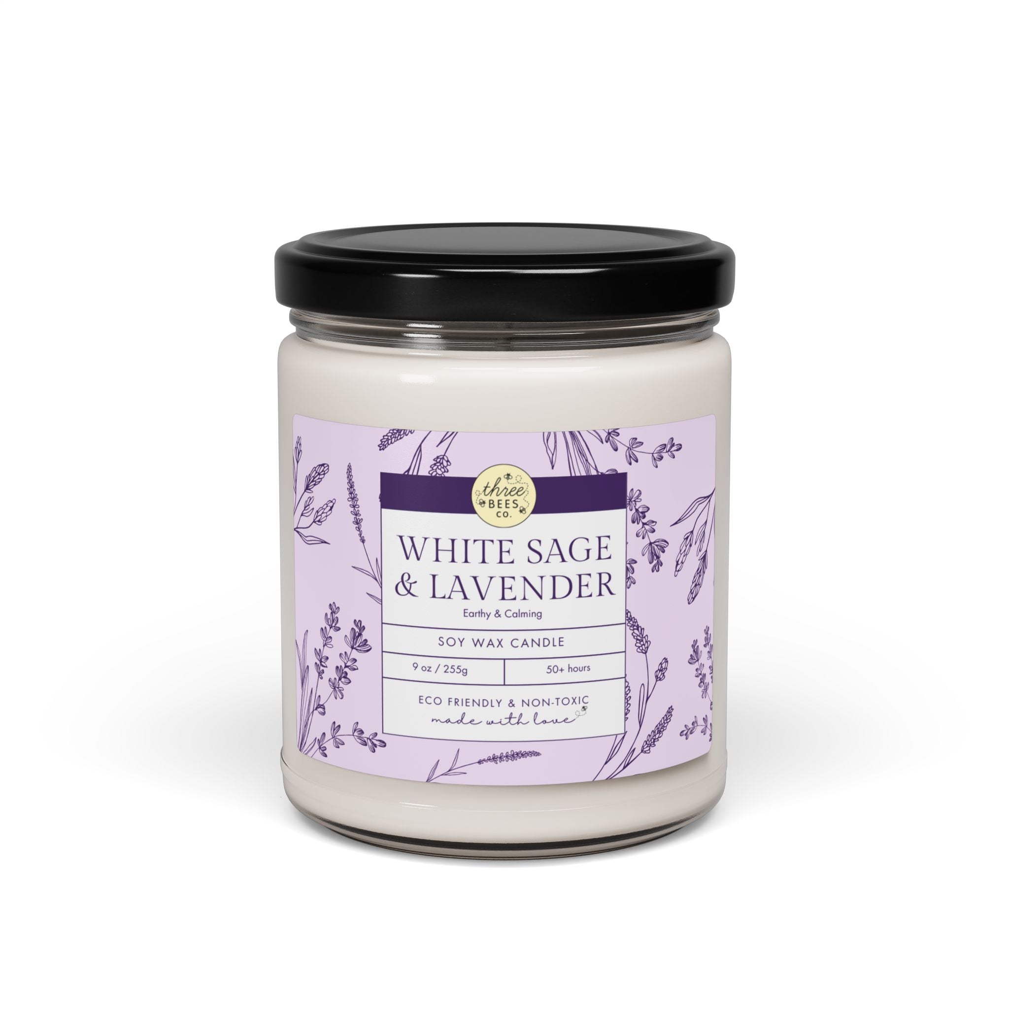 Three Bees Scented Soy Candle - 9oz