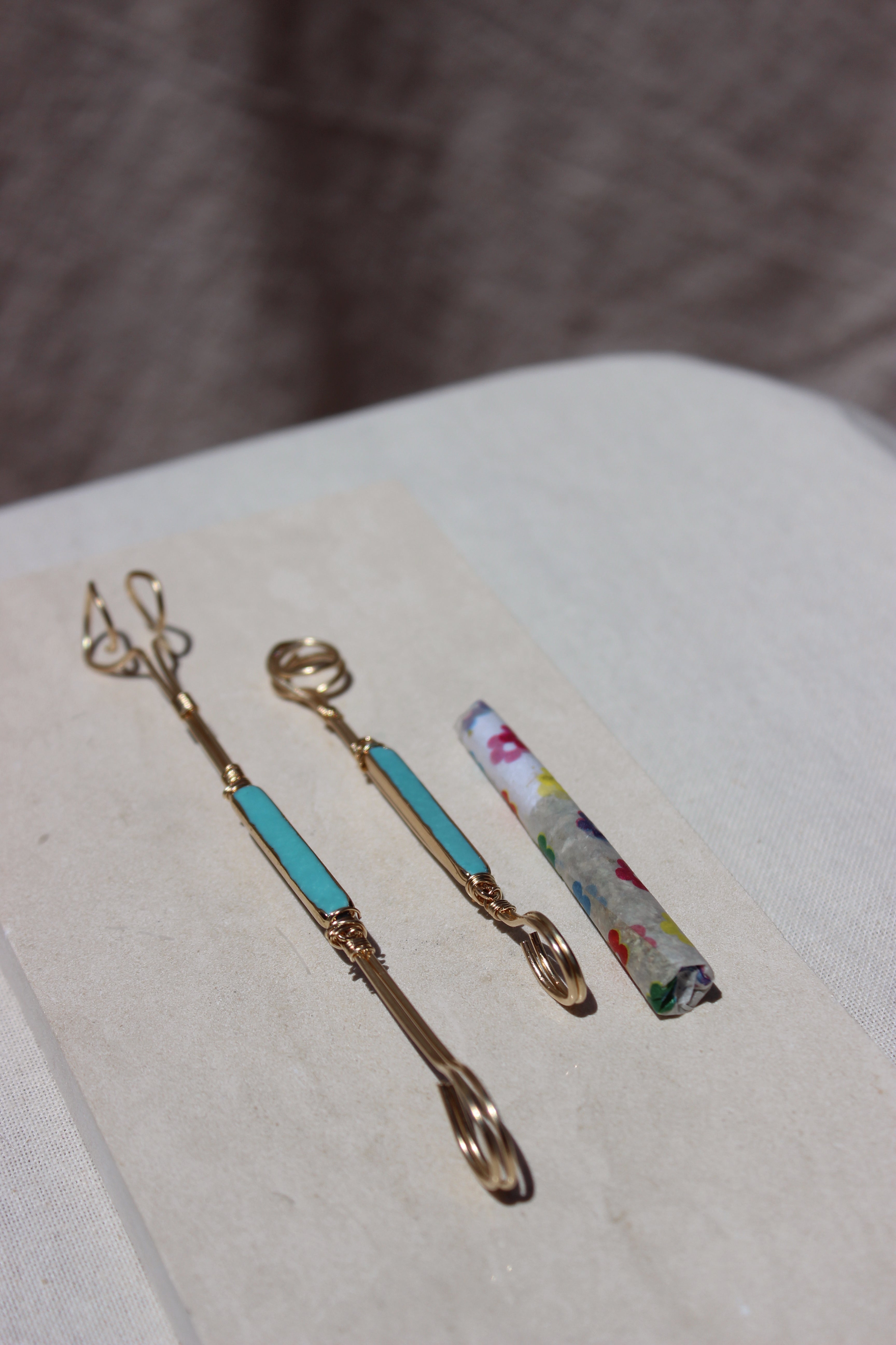The Turquoise Bar Joint Holder by Toasted Jewelry