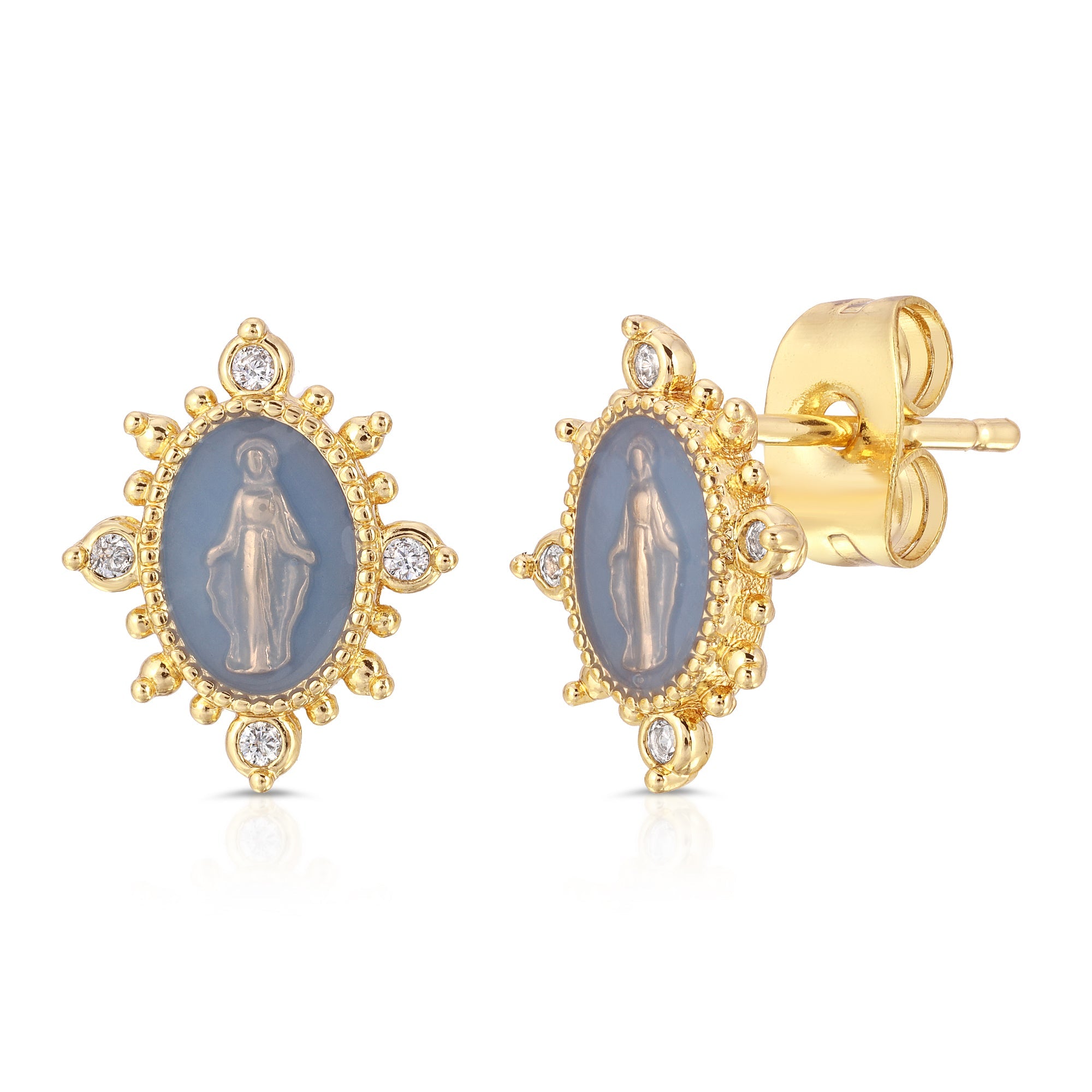Lady Lourdes Stud in French Blue