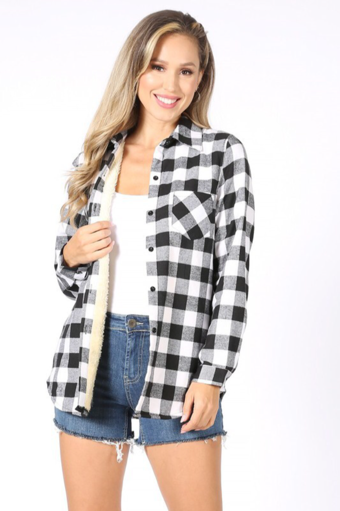 Sherpa Plaid Shacket