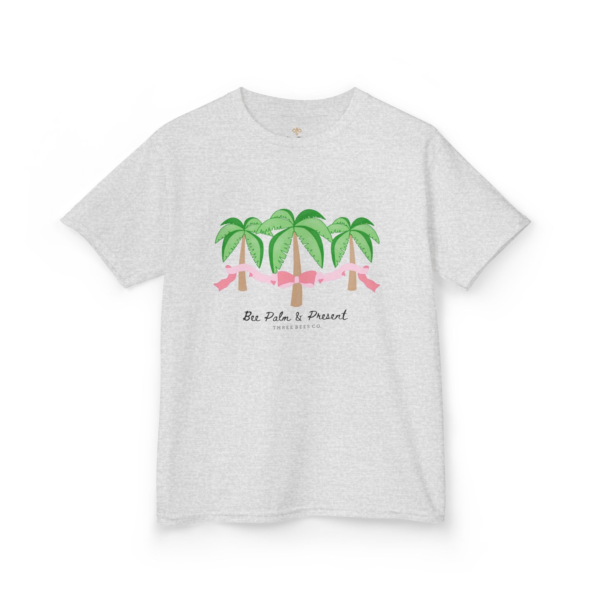 Bee Palm and Present Girls Short Sleeve Youth Hive Tee