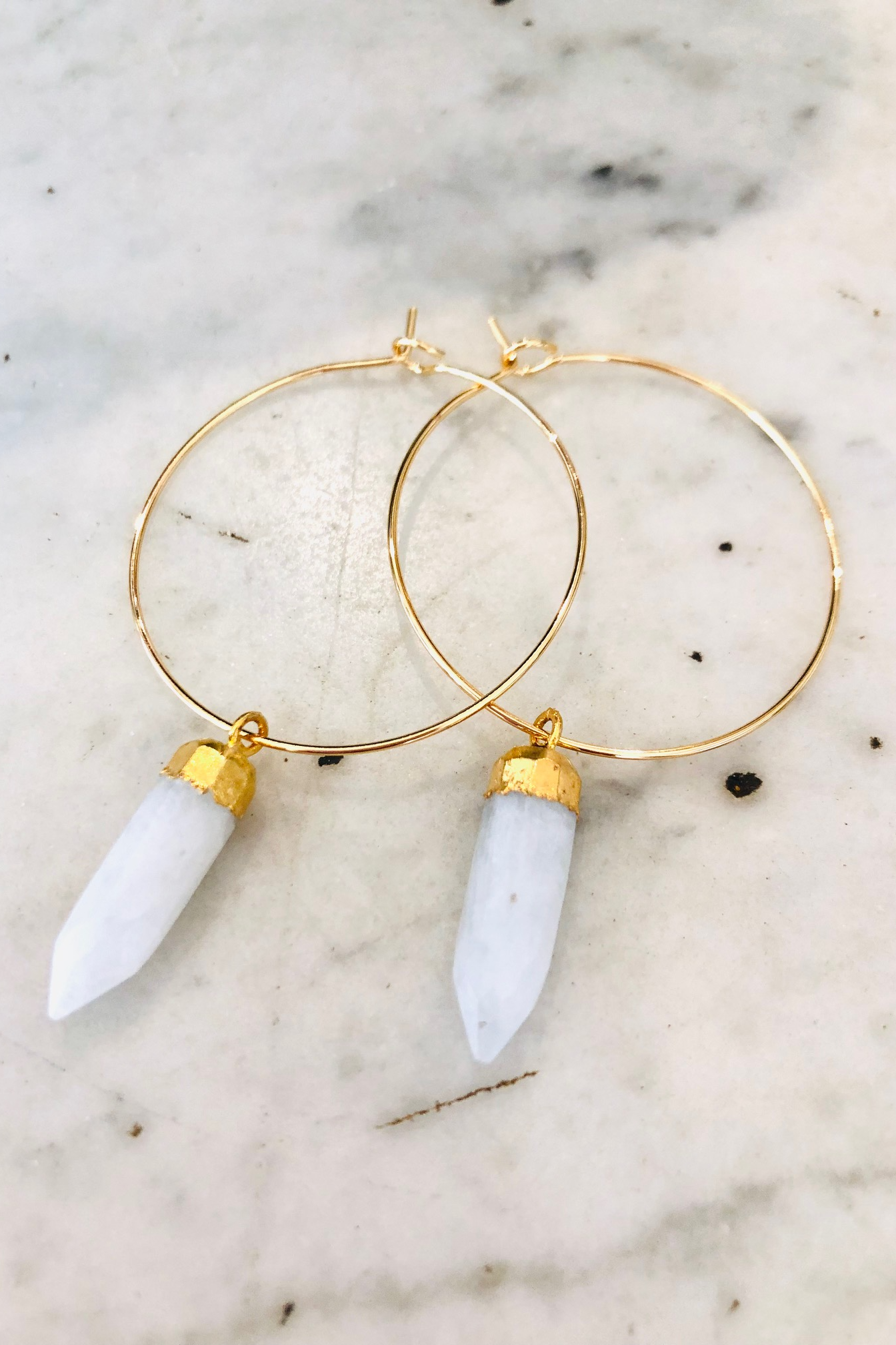 1" Mini Hoops ~ Gemstone Spike