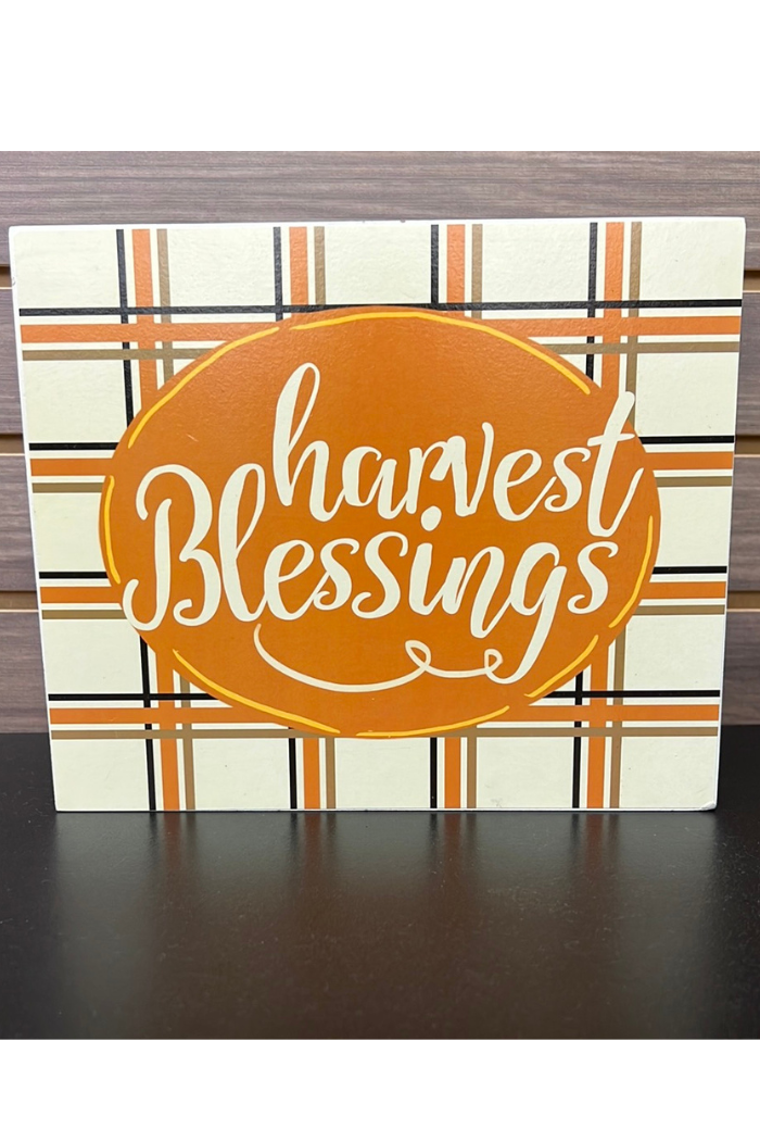 "Harvest Blessings" Box Sign