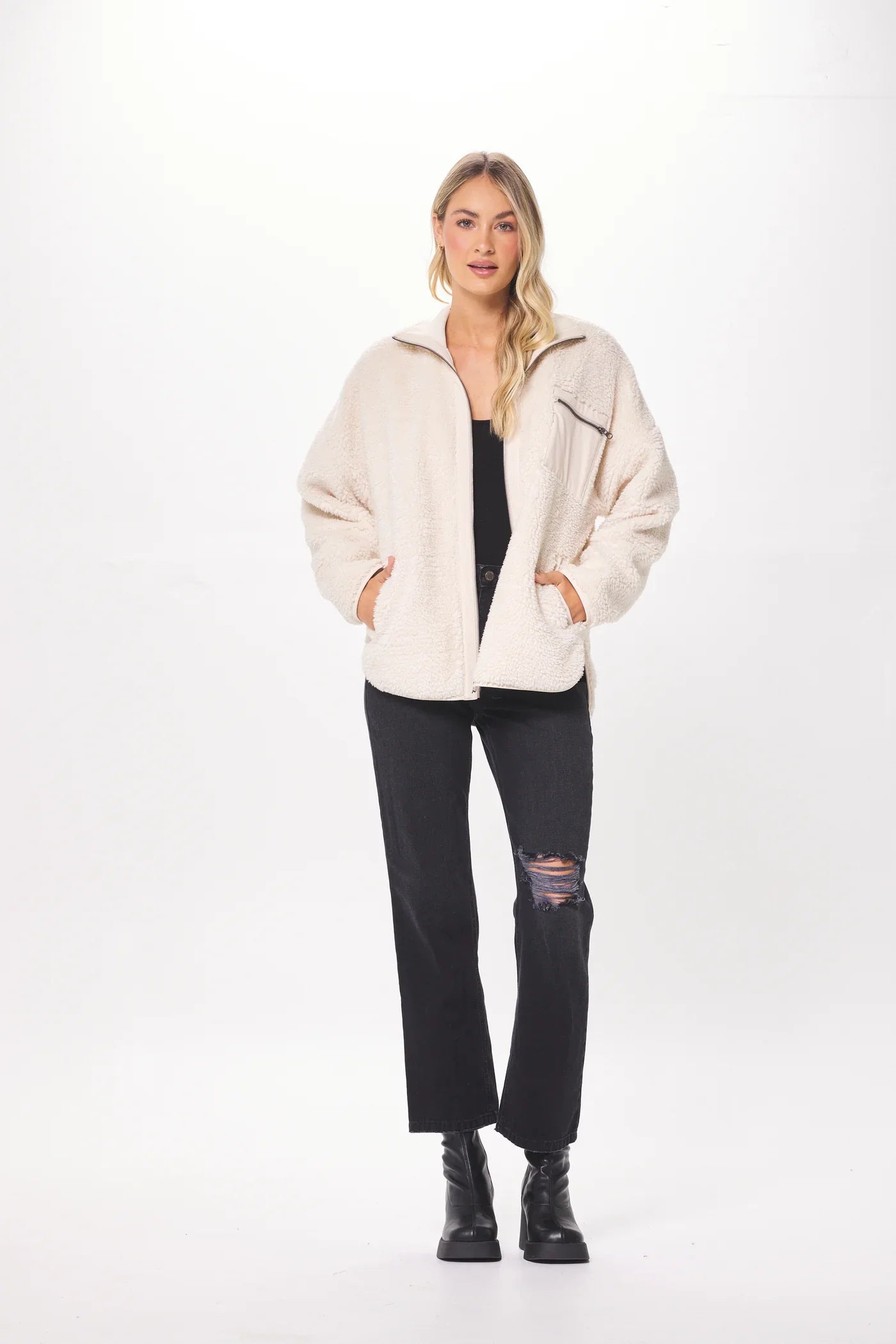 Shearing Zip Front Jacket