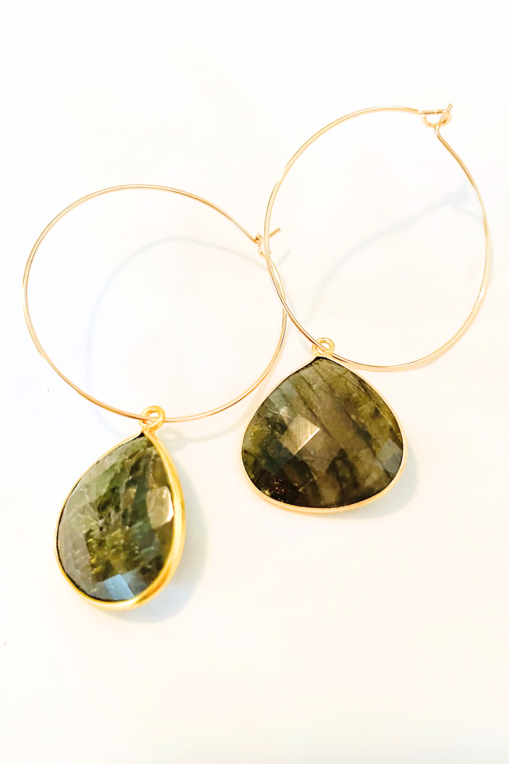 1" Mini Hoop - 20 MM XL Gemstone Earrings