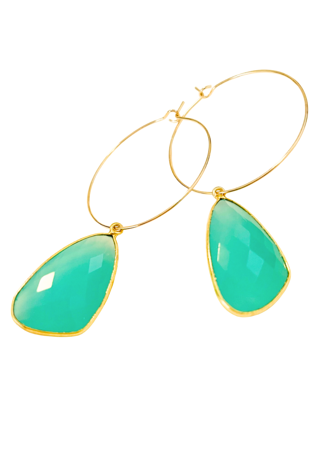 1" Mini Hoop - 20 MM XL Gemstone Earrings